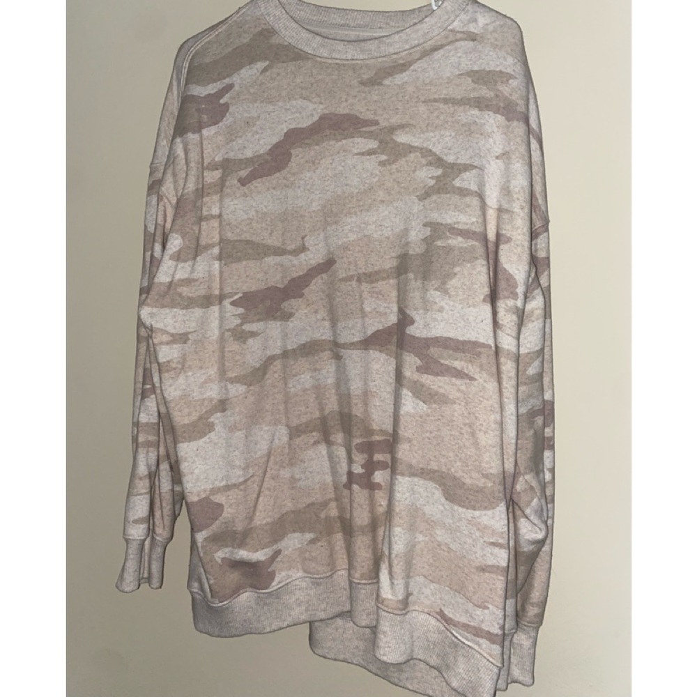 BIEGE CAMO OVERSIZED SWEATSHIRT